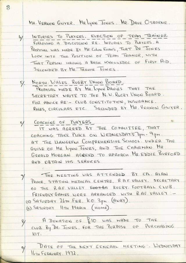 First Committee Meeting Minutes 2