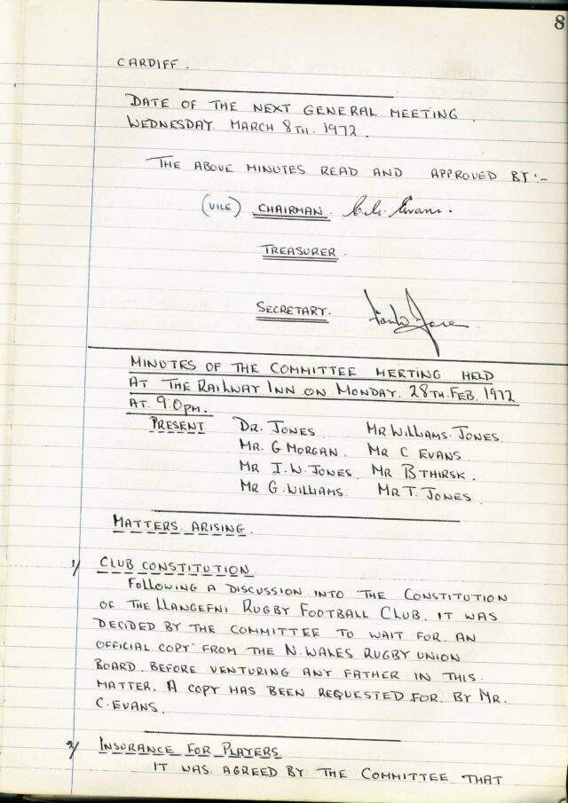 First Committee Meeting Minutes 7