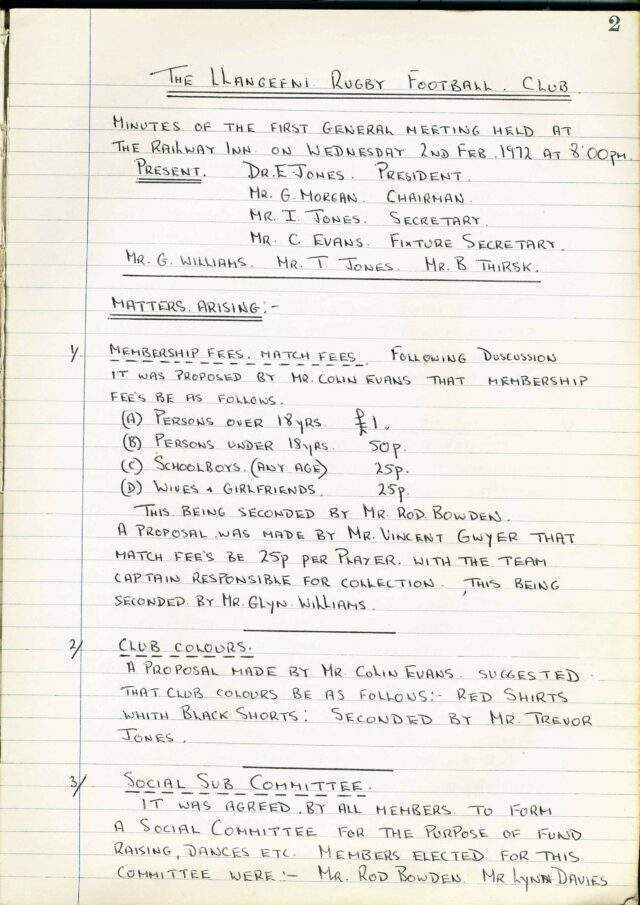 First Committee Meeting Minutes